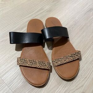 Stylish Black and Tan Women's Sandals